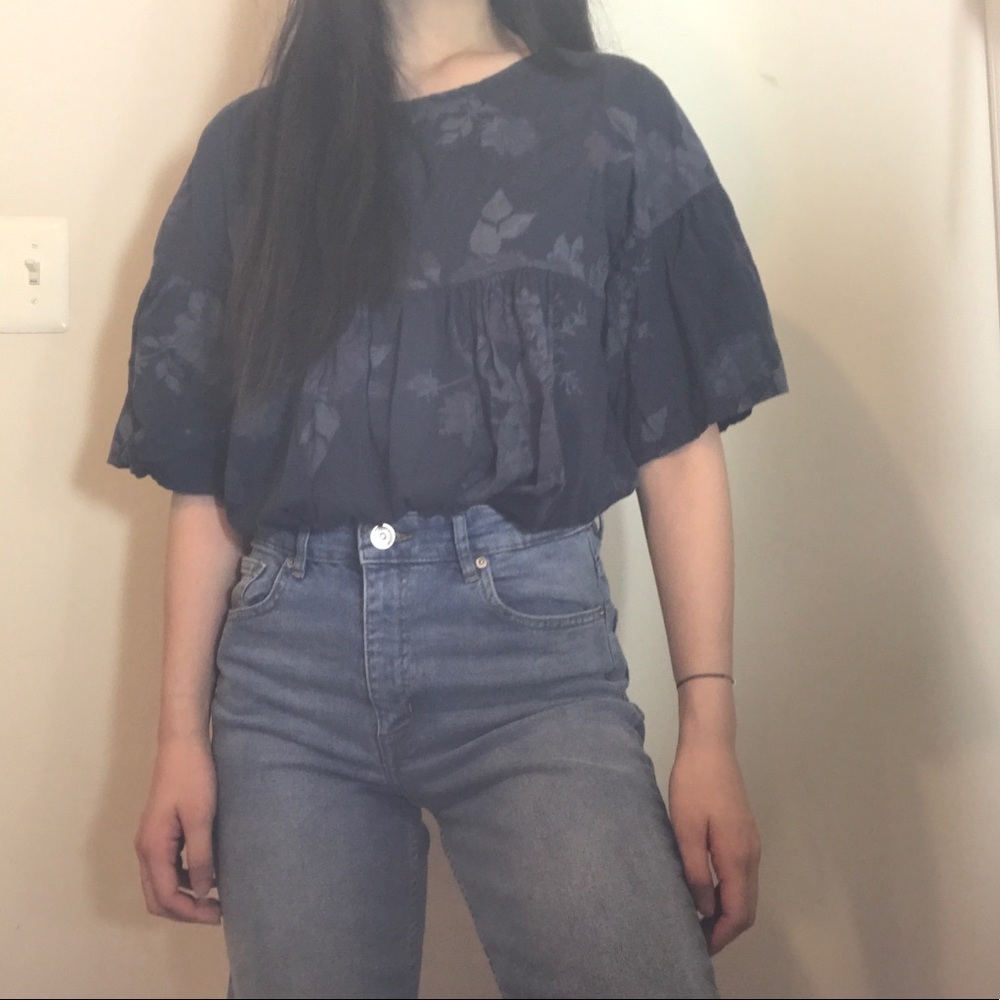 Blue Floral Tee